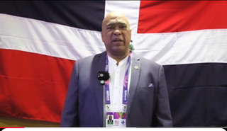 El Lic. Miguel Hernández, jefe de la Misión Deportiva Dominicana.Entre OlasUltras Marinas