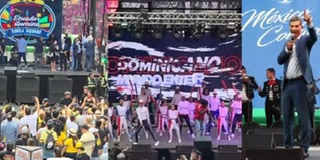 Miles de hispanos, incluidos cientos de dominicanos, llenan de alegría y folklore la plaza de Times Square de NY