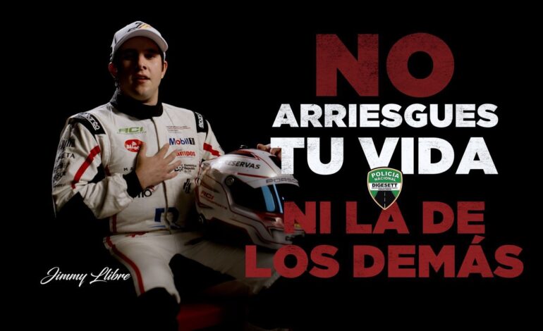 DIGESETT presenta segundo video que alerta sobre el exceso de velocidad junto al piloto profesional dominicano de automovilismo
