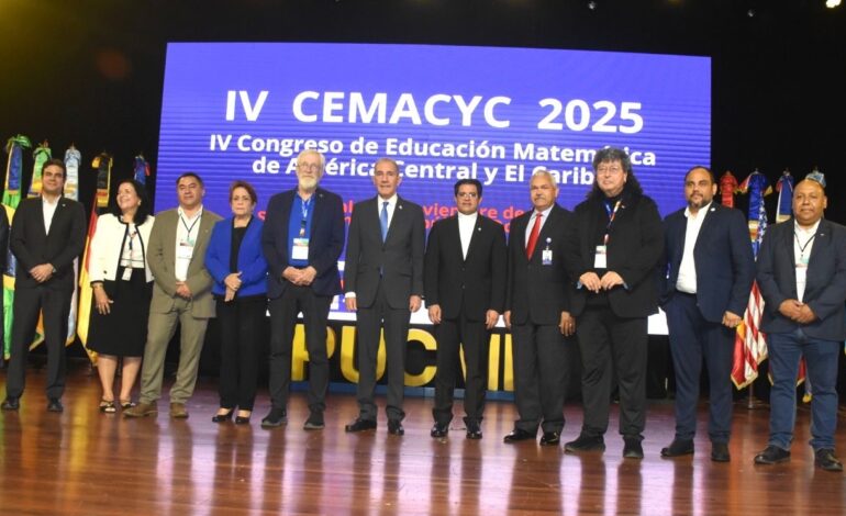 Ministro de Educación Superior y rector de la PUCMM encabezan apertura del IV Congreso de Educación Matemática de América Central y el Caribe (CEMACYC 2025)