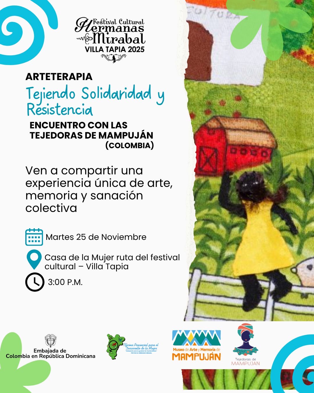Mujeres realizarán encuentro de arte, memoria y sanación colectiva.