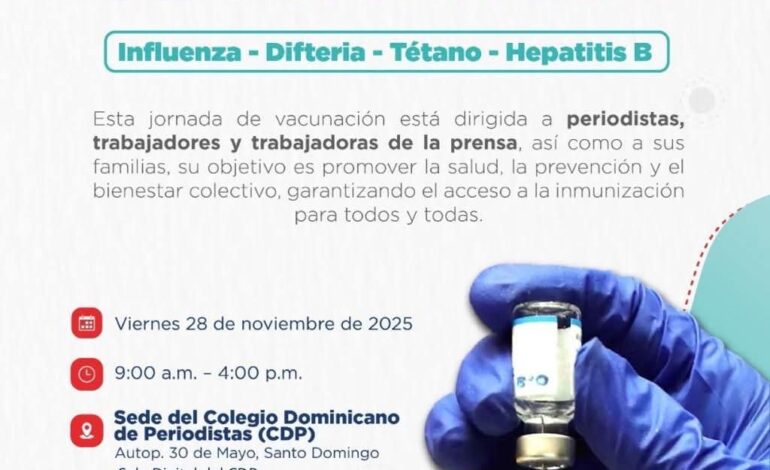 Gremios invitan a jornada de vacunacion este viernes en CDP