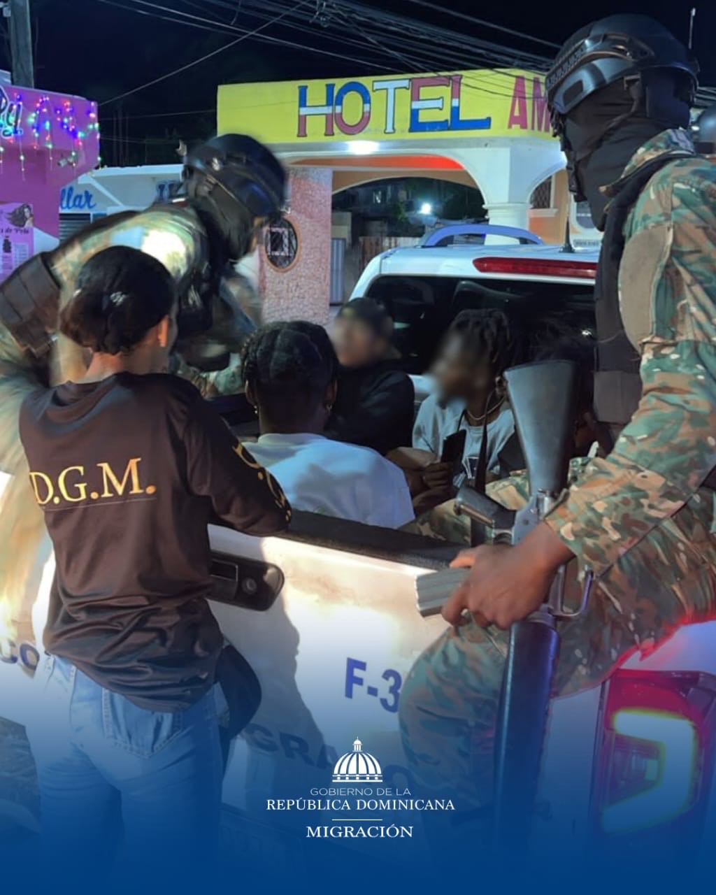 DGM reporta 923 detenidos y 1,061 deportados en operativos de interdicción migratoria de este lunes 22 Dic