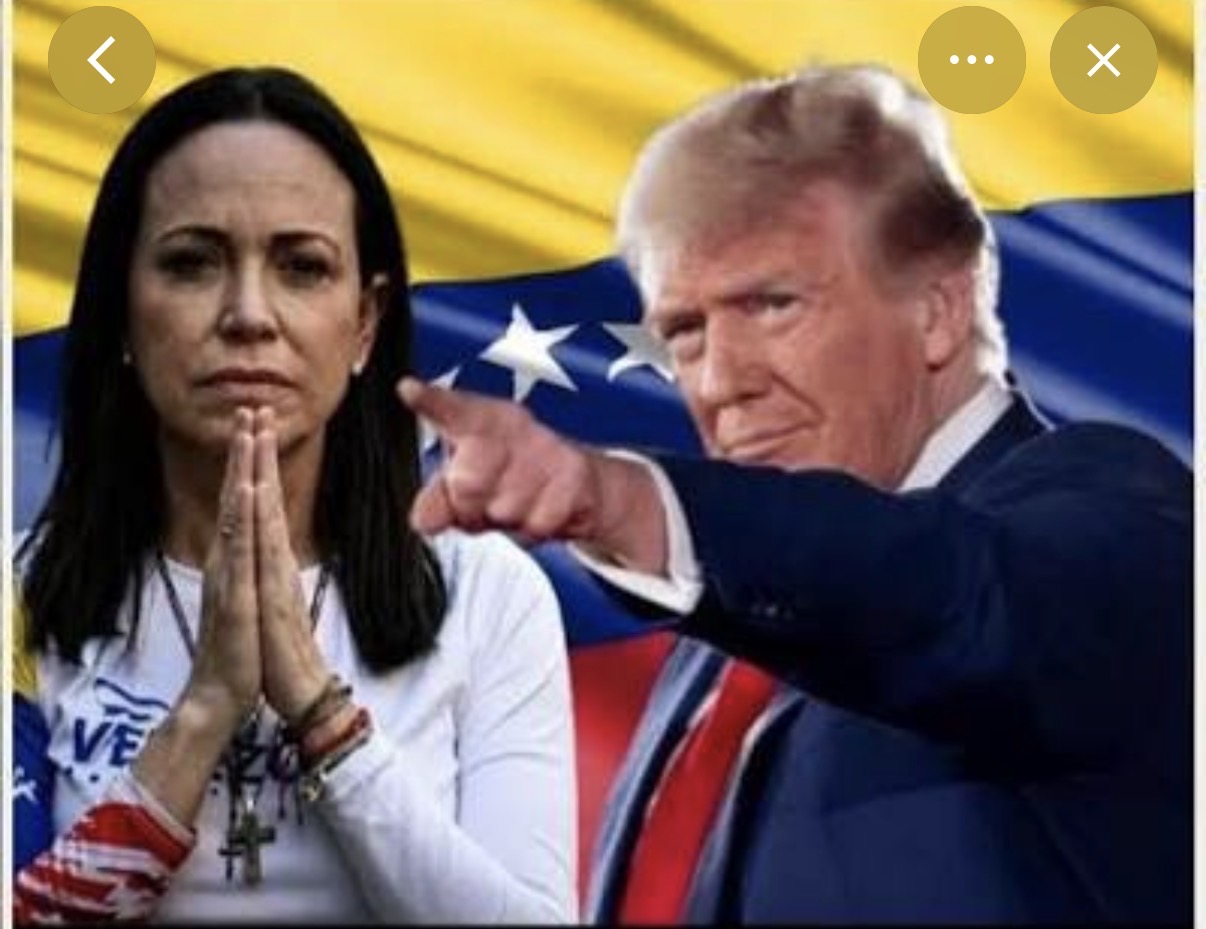 Trump  revela recibirá a Corina Machado