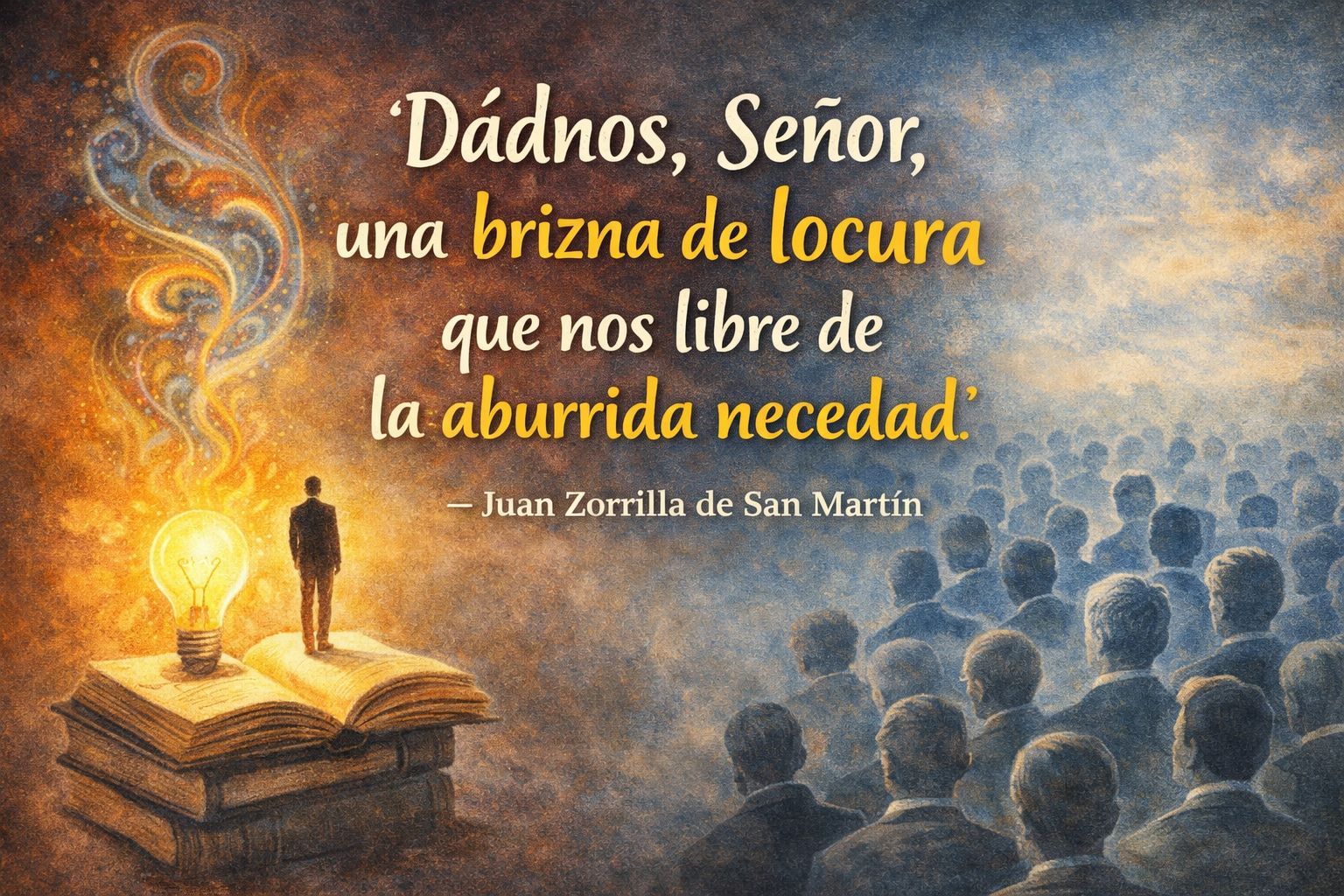Dádnos, Señor, una brizna de locura que nos libre de la aburrida necedad” (Juan Zorrilla de San Martín)
