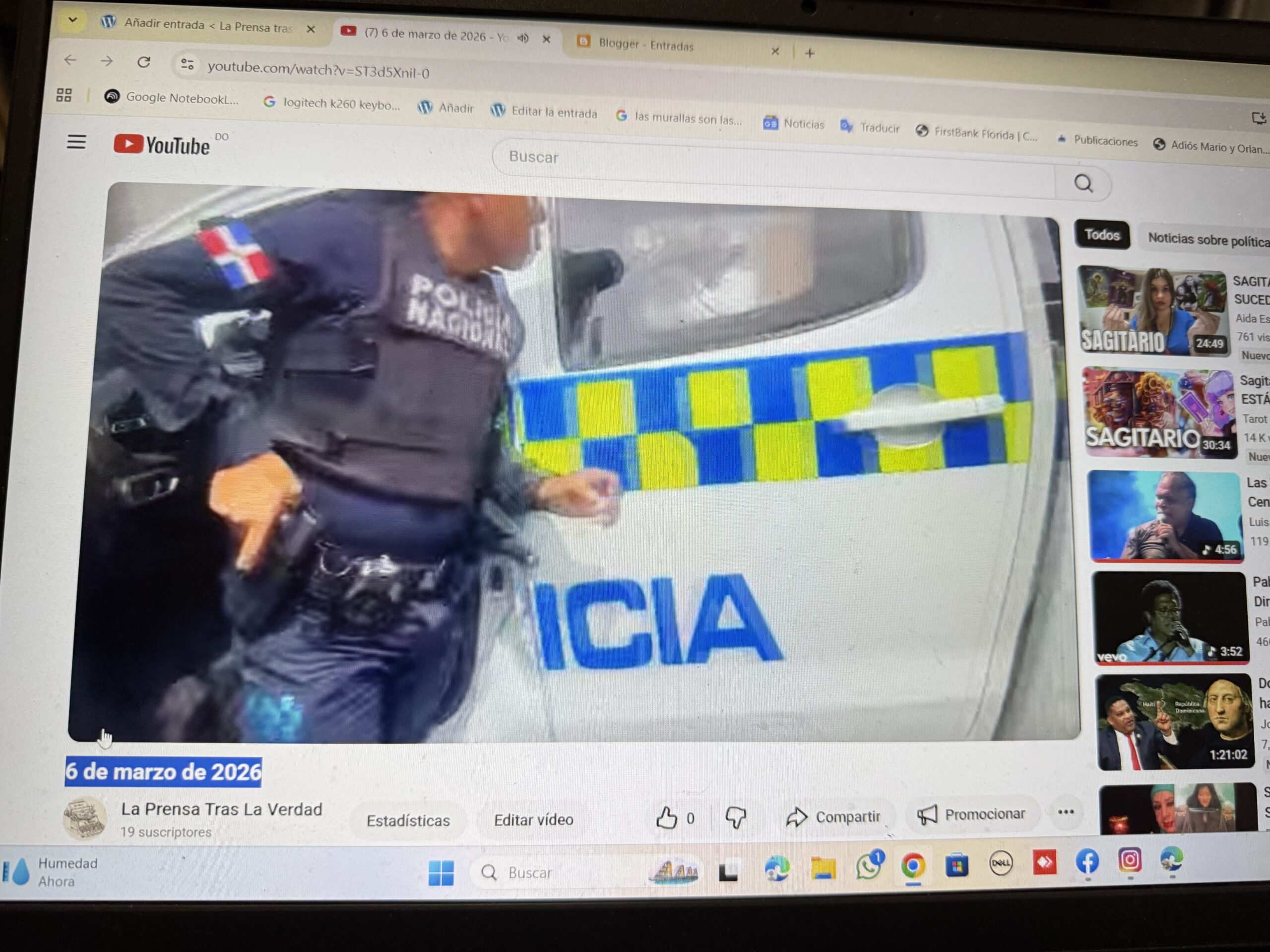 Un agente de la Policía agrede de la Prensa