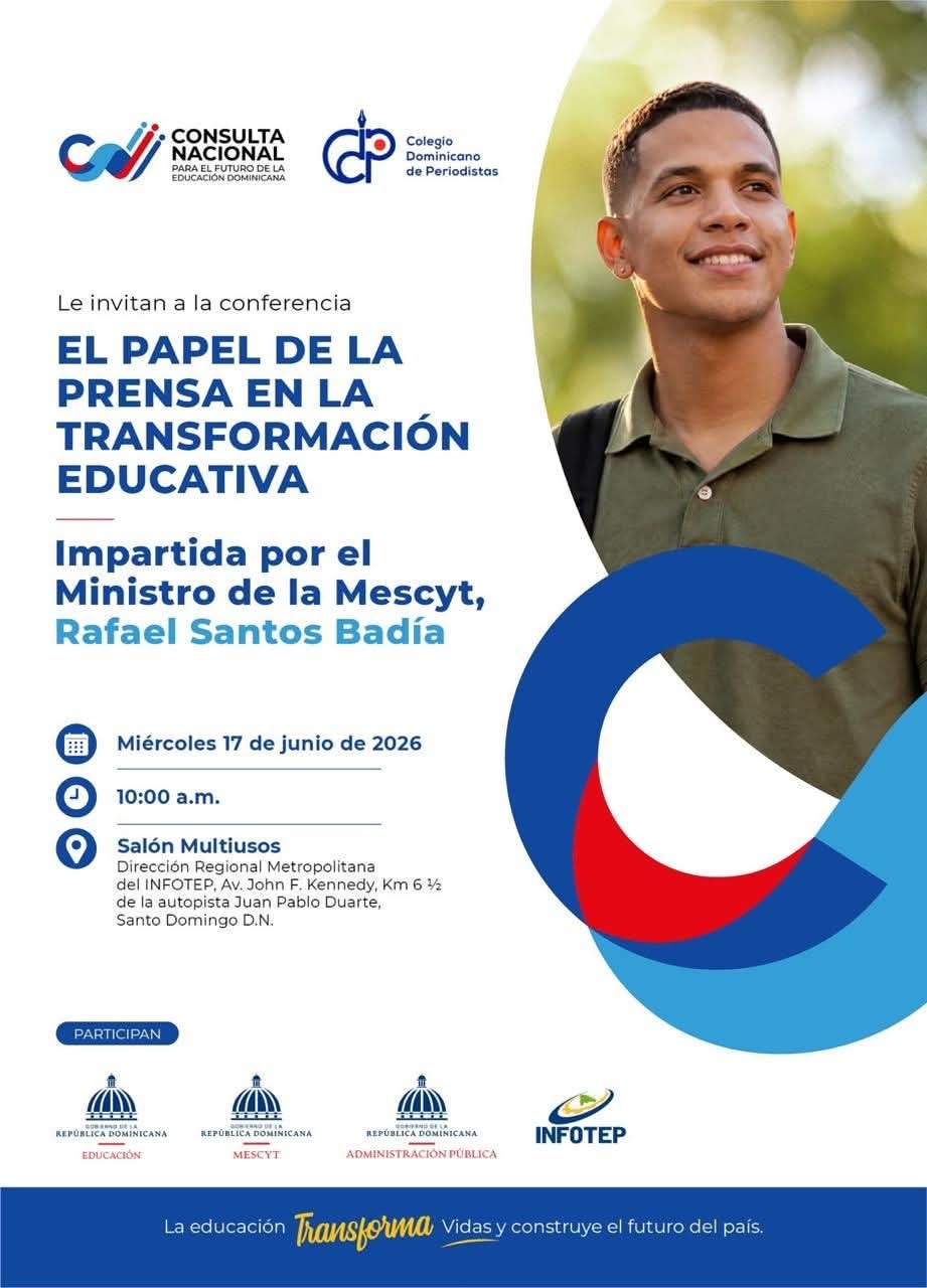 CDP y Mescyt invitan a conferencia.