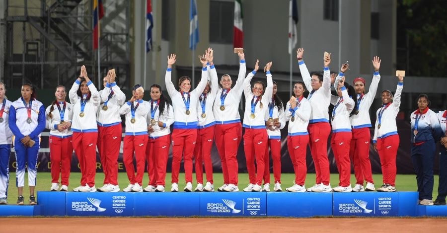 MEDALLERO DEL SOFTBOL FEMENINO DE JUEGOS CENTROAMERICANOS.