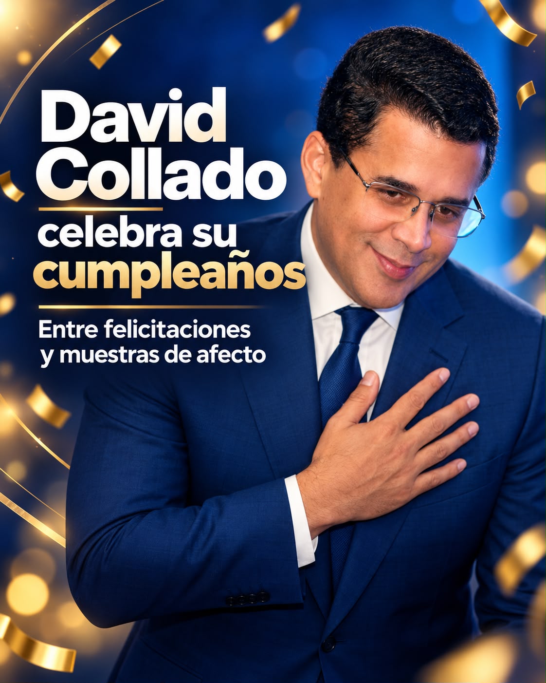 David Collado celebra su cumpleaños entre felicitaciones y muestras de afecto.