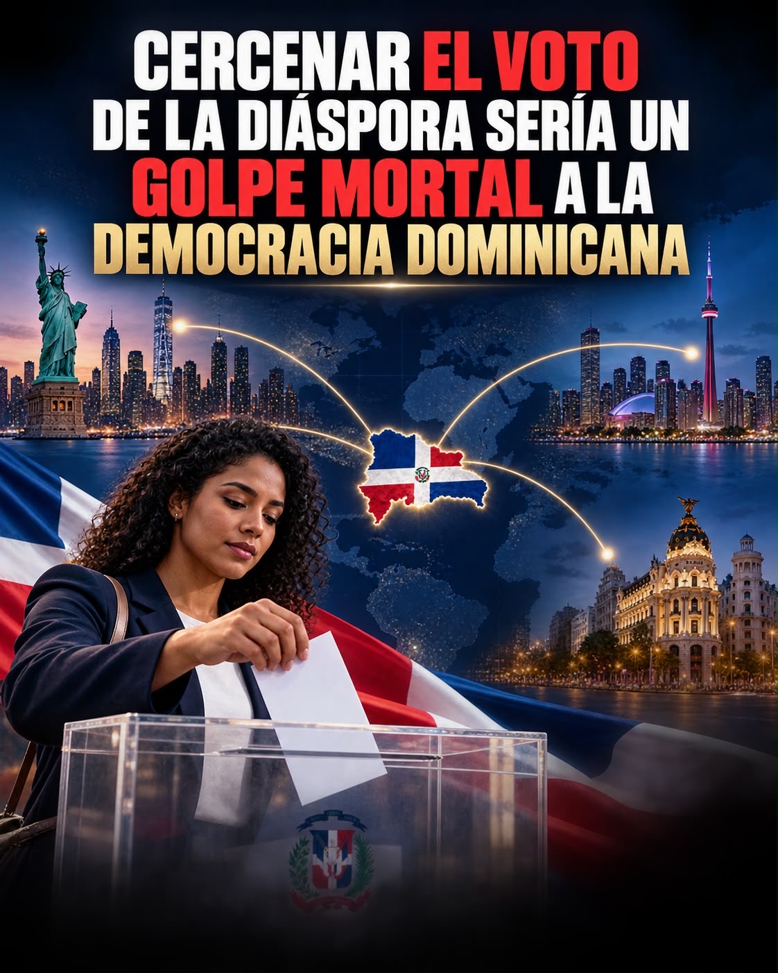 Cercenar el voto de la diáspora sería un golpe mortal a la democracia dominicana.