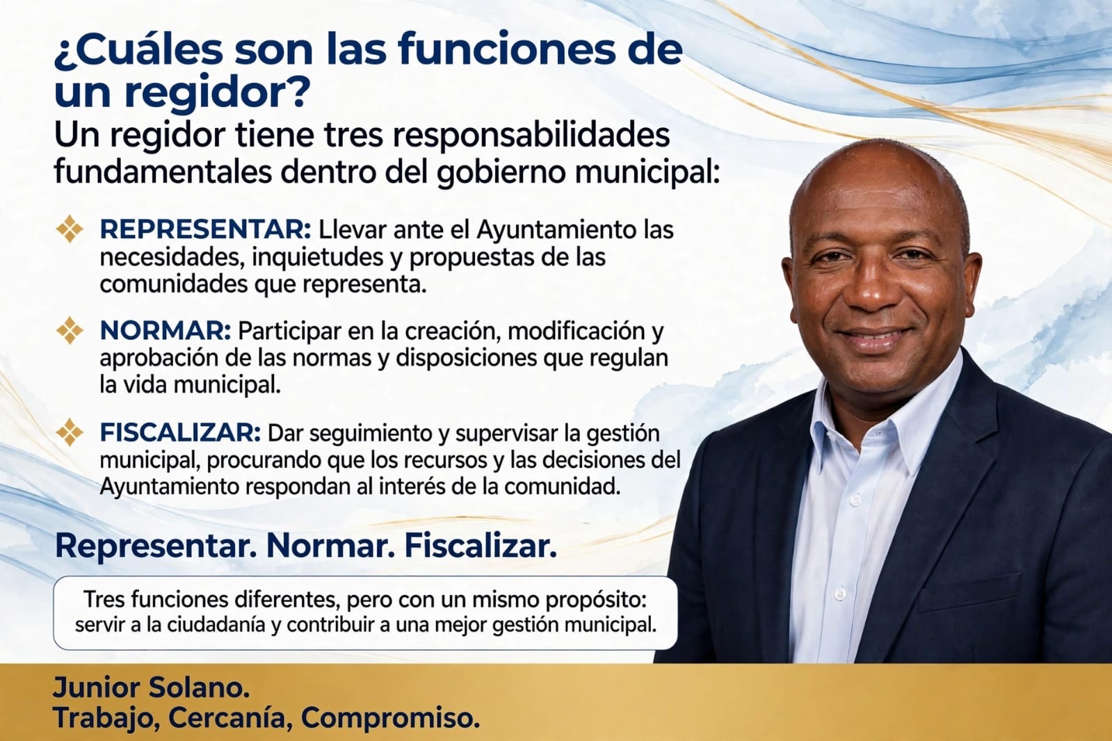 REPRESENTAR, NORMAR Y FISCALIZAR.