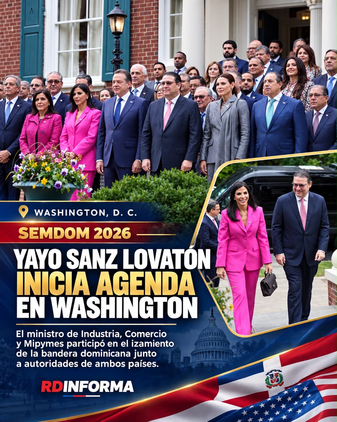 Yayo Sanz Lovatón inicia agenda en Washington con apertura de SEMDOM 2026.
