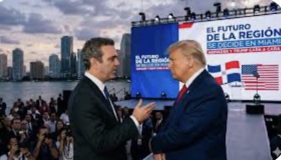 Abinader y Donald Trump se reunen en conversatorios  entre gobernantes y lideres.
