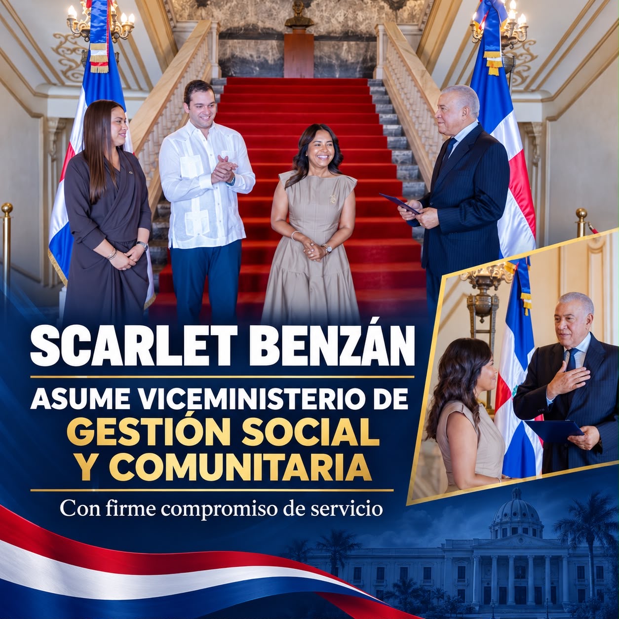 Scarlet Benzán asume Viceministerio de Gestión Social y Comunitaria con firme compromiso de servicio.