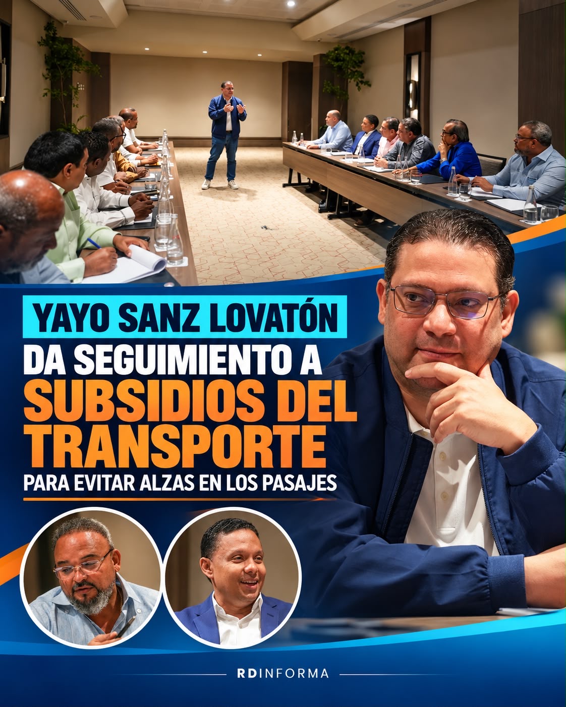 Yayo Sanz Lovatón da seguimiento a subsidios del transporte para evitar alzas en los pasajes.
